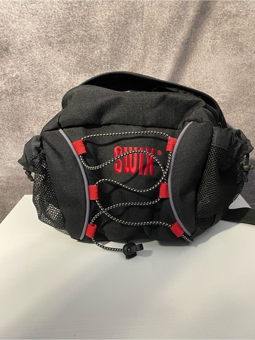 SWIX Ski Fanny Pack Black Red Waist Bag Lumbar Pack Hiking Nordic Trail Run